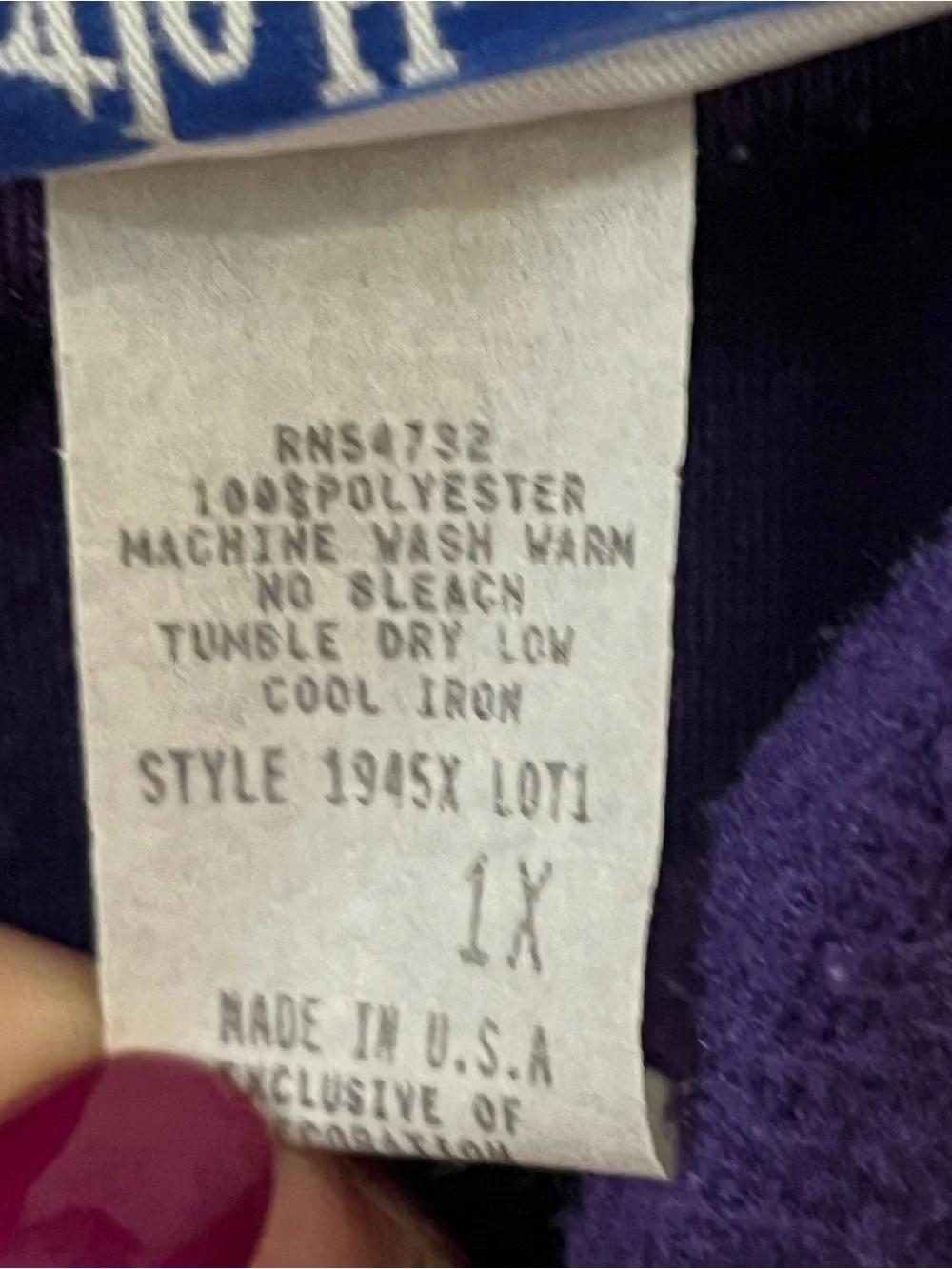 Purple Embroidered Yoke Long Robe 1X
